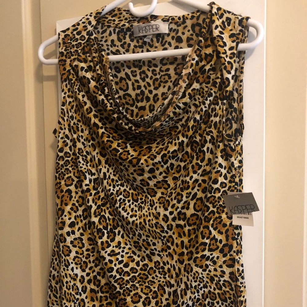 NWT cheetah print blouse